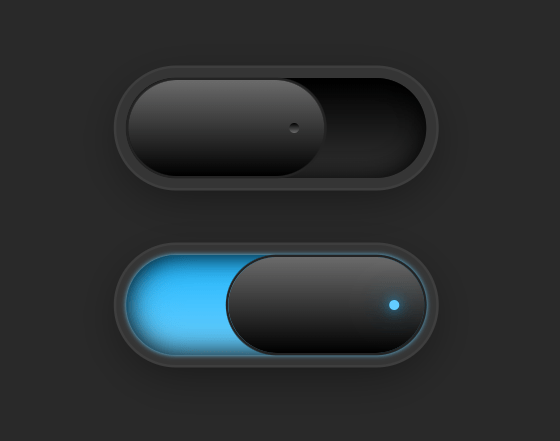 Skeuomorphism Style Switch Button In Pure CSS